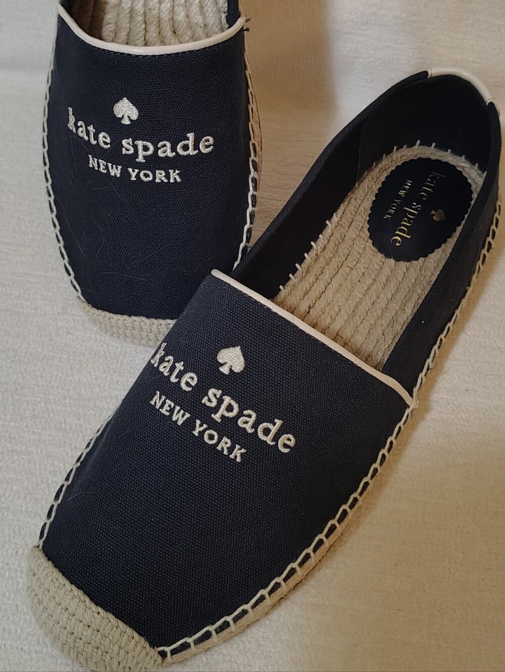 Kate Spade New York Navy Gummy Espadrille. Chic Comfort. Slip-ons. Size 9.5B.